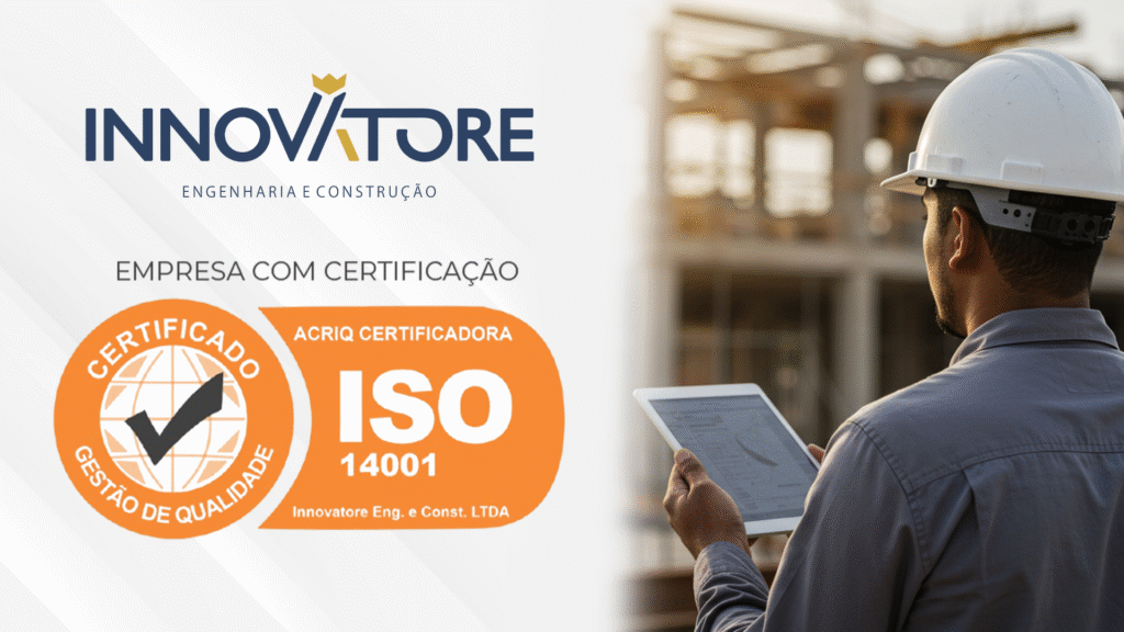 Selo do Certificado ISO 14001 da Innovatore em destaque