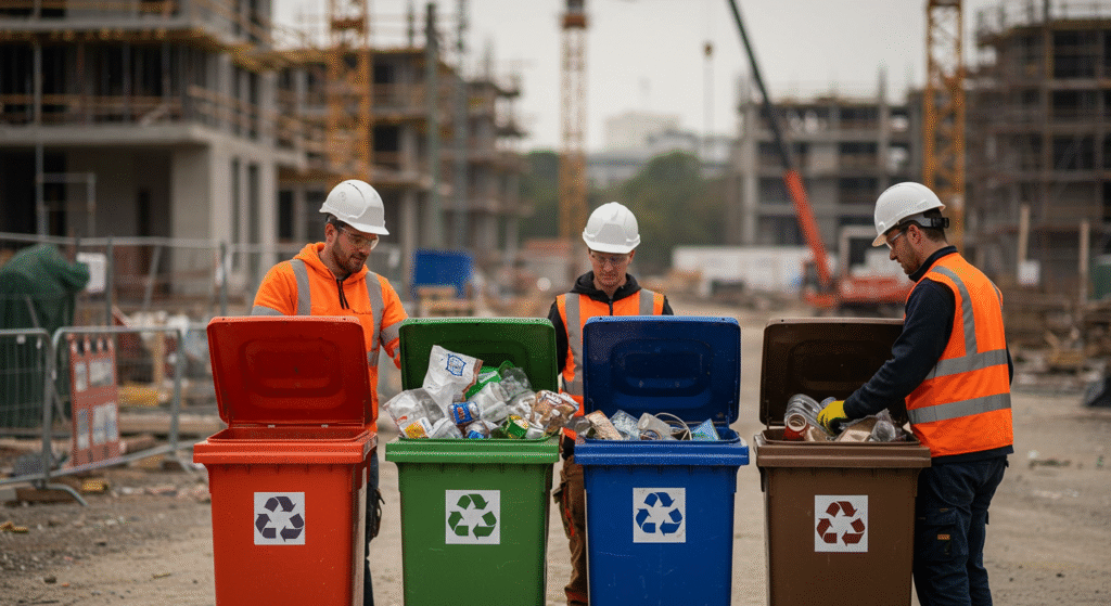 Um canteiro de obras da Innovatore com destaque para o uso de materiais sustentáveis.