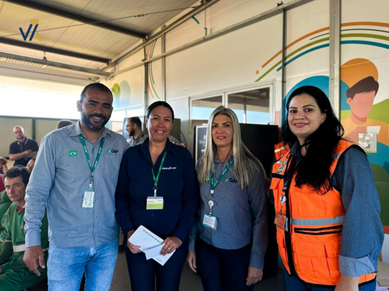 Reconhecimento e Premiação da Técnica de Segurança do Trabalho, Salamita Oliveira, na obra da Syngenta pelas ações de prevenção e observações de segurança realizadas nos canteiros de obra.